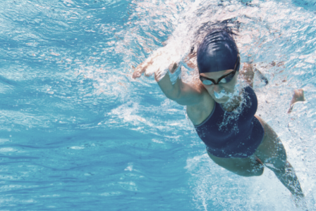 woman swimming